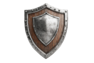 Medieval shield, wood and metal