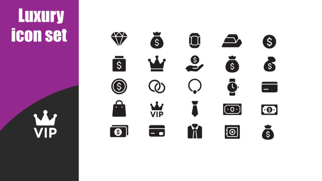 luxury icon set