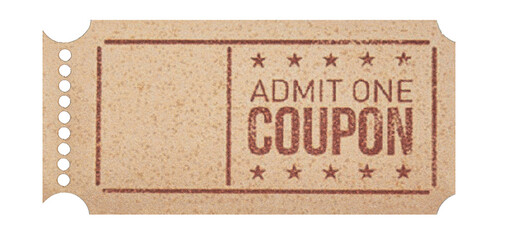 old entry ticket with serial number