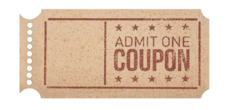 old entry ticket with serial number