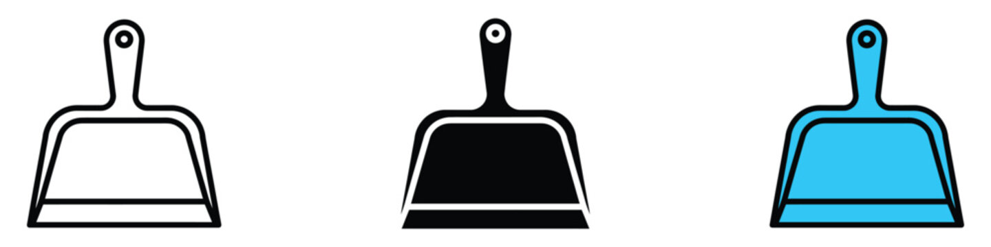 Dust pan icon vector. cleaning and tidying symbol. vector illustration.