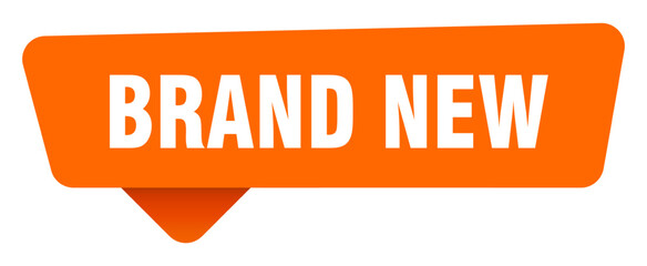 brand new sticker. brand new orange sign isolated on transpatent background