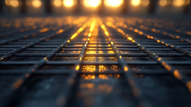 Metal Grid Texture Abstract Background.