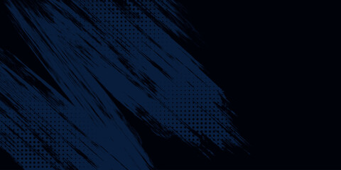 Dark blue abstract background with blue brush stroke style effect and modern dotted texture. Trendy grunge background concept for covers, banners, brochures, presentations and marketing.