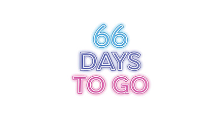 Vibrant countdown artwork showcasing the anticipation of sixty-six days remaining until a momentous event
