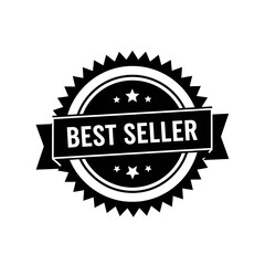 Obraz premium Best seller badge vector illustration a simple black and white design element isolated on a white background
