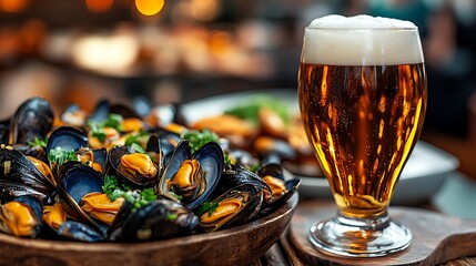 Mussels and Beer.