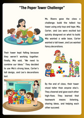 The Paper Tower Challenge A Fun and Collaborative Building Project for Kids, Encouraging Teamwork