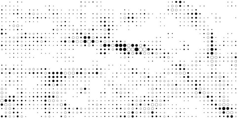Vector panorama drafting paper. Graphic regular dots grid background. Panorama paper sheet for web design.