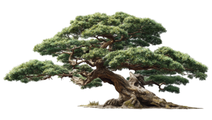 Lush bonsai tree against a black background (5)