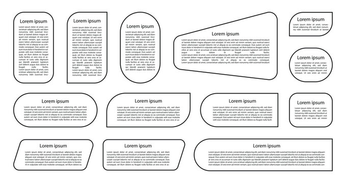 Blank template quote design. Quote box and speech bubble templates vector set. Modern minimalist speech bubble design set for quotes and messages