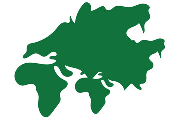 High-Detail World Map Vector Set – Gray Global Map with Country and USA State Borders, Abstract Illustration on Transparent Background