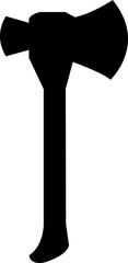 Axe Icon of Battle Axe, Hatchet, and War Tool Symbols, Black Flat Vector Medieval Weapon, Lumberjack Tool, and Combat Armory Design for Graphic Use