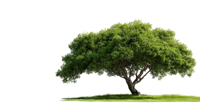 Lush green tree on a grassy plain