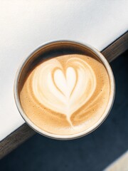 Minimalist Latte Art Coffee Cup