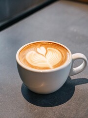Minimalist Latte Art Coffee Cup