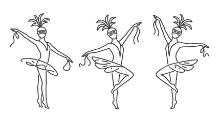 Elegant ballet dancers performing gracefully in a captivating performance.