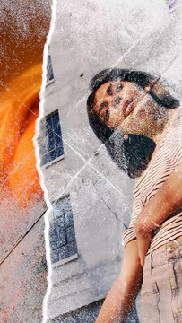 Vertical Paper Cut Transitions 03