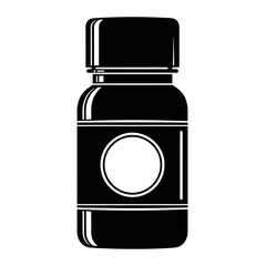 Medical pill container graphic isolated on white background, Vector, illustration