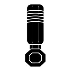 Vintage broadcast mic icon logo isolated on white background, Vector, illustration