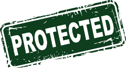 protected stamp text vector