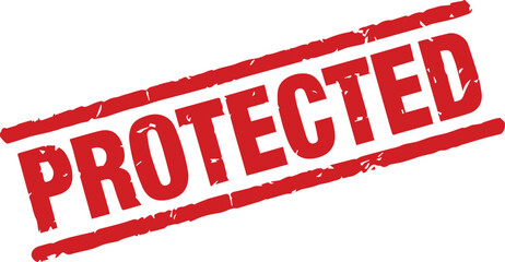 protected stamp text vector