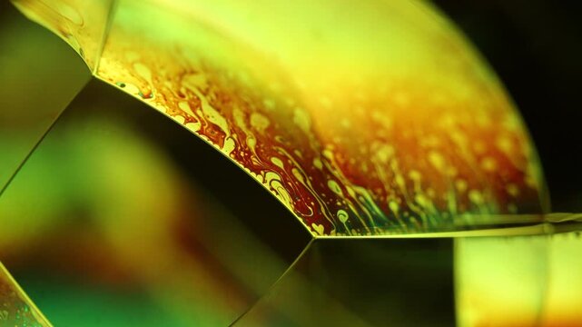 Green liquid surface, phenomenal structure, green oils on a dark background, colourful luminous abstract, surrealistic art, glowing effects