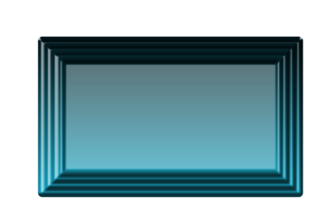 A sleek modern illuminated geometric frame with a gradient of cool blue and teal hues against a stark black background evoking a sense of depth and sophistication