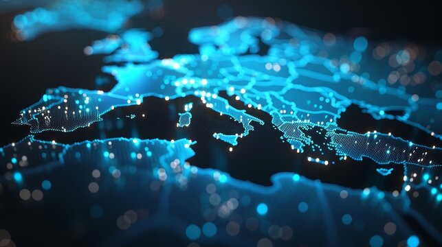 Mapping eu network connectivity in western europe for data transfer and cyber technology exchange