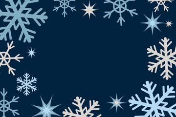 Christmas and New Year backgrounds. Holiday backgrounds with snowflakes. Vector illustration
