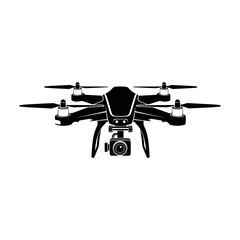 Fototapeta premium Drone with camera vector icon isolated on white background, Vector, illustration