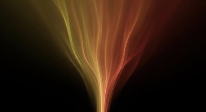 Abstract flowing light patterns blending warm hues in a dynamic visual display