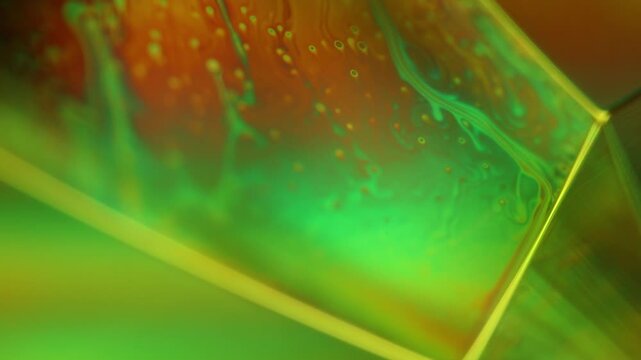 Green liquid surface, phenomenal structure, green oils on a dark background, colourful luminous abstract, surrealistic art, line of light, glowing effects, smooth psychedelic movement, fluid movement