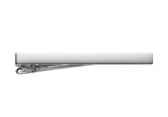 Silver metal tie clip, formal men's accessory for elegant attire isolated on transparent background