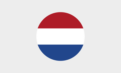 Flagge Niederlande – Professionelles rundes Icon mit korrekter Farbdarstellung