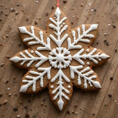 A freshly baked gingerbread cookie.
