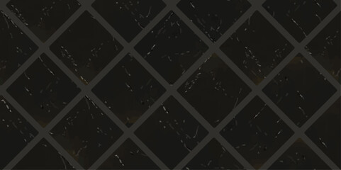 Staggered bond tile seamless pattern. Offset square shapes. Floor design. Dark colours. Black marble. Vector.
