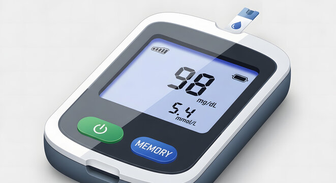 Digital blood pressure monitor device displaying a measurement for health testing, a vital piece of medical equipment and technology - Powered by Adobe