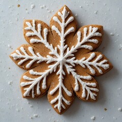 A freshly baked gingerbread cookie.
