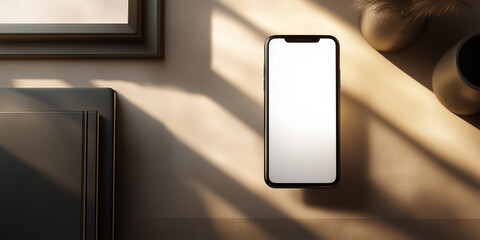 Telephone with blank screen for inserting text inside home