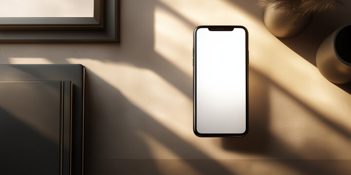 Telephone with blank screen for inserting text inside home