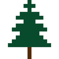Christmas tree icon, Pixel Christmas Tree