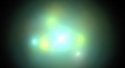 Abstract fractal light effect glowing green and blue nebula suitable for backgrounds and textures