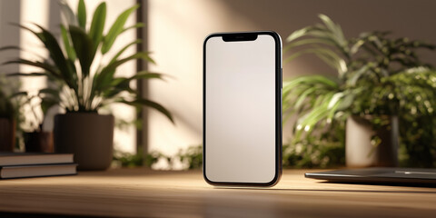 Telephone with blank screen for inserting text inside home