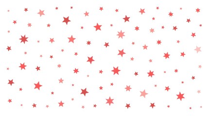 Falling red stars on a white background abstract design vector pattern