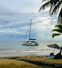 Yacht on the beach