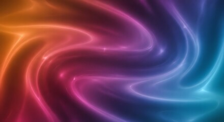 Luminous swirling vortex of vibrant orange, purple, and blue energy creating a colorful and dynamic abstract background