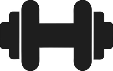 Dumbbell outline icon vector on white background 
