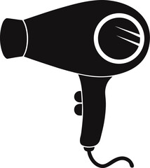 Hairdryer silhouette  icon vector on white background 
