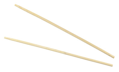 Bamboo wooden chopsticks isolated on a transparent background. Full depth of field. PNG.